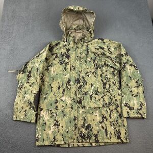 US Navy NWU Type III Parka Jacket Mens Small Camo Waterproof Hooded Military